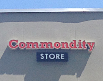 commondity store電照壁面サイン